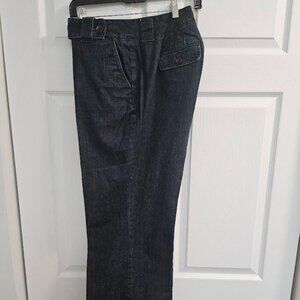TALBOTS. Dark Wash. Wide Leg. Stretch. Jeans. 99% Cotton. 1% Spandex. Size: 16